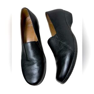 Dansko Farah Black Slip-On Leather Comfort Loafer Shoe Size 41 or US 10.5-11